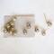 Hello Honey® 6ft. Antique Gold Etched Mercury Glass Ball Ornament Garland with Snowflakes